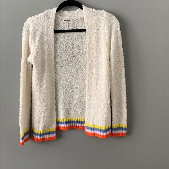 Cat & Jack Open Cardigan Cream Girls Large - Picture 2 of 6